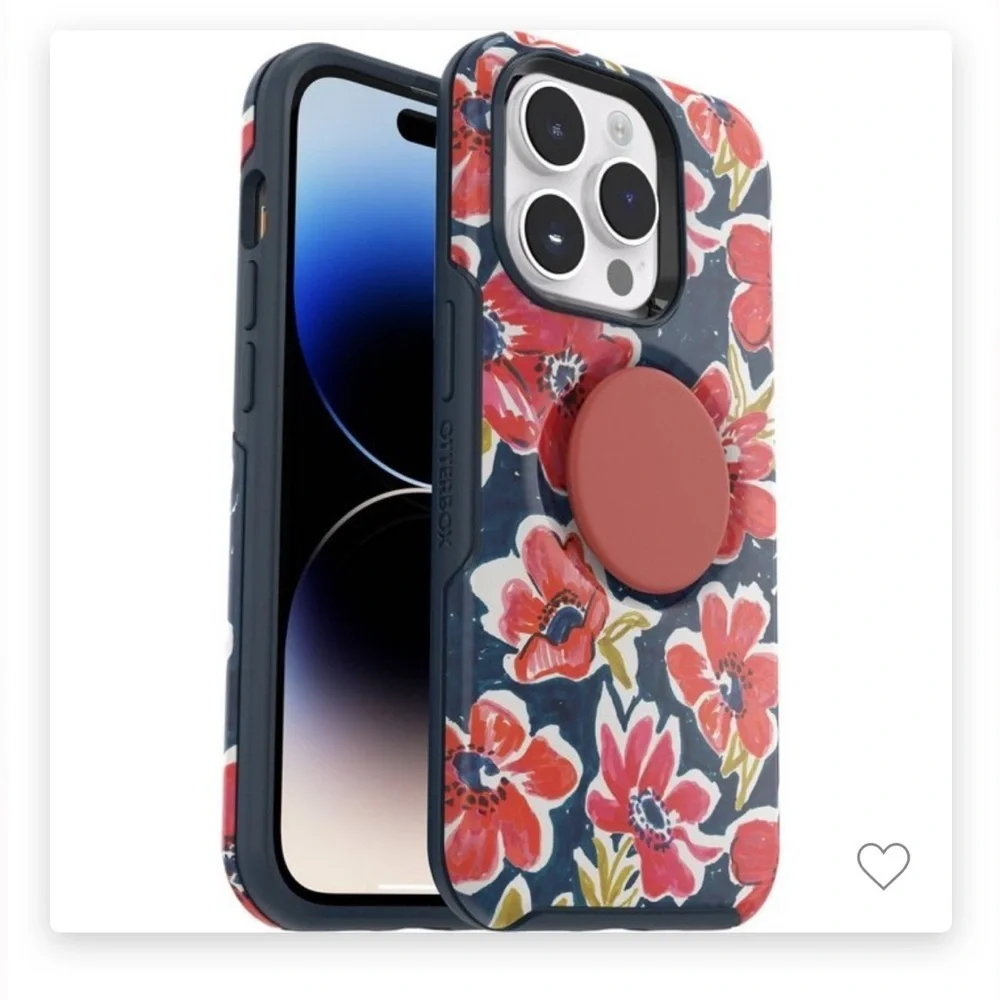 NEW OtterBox iPhone 14 Plus + Pop Symmetry Case - Flowerrama
